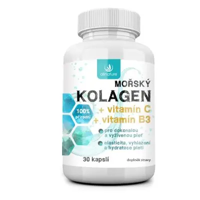 Allnature Mořský kolagen + vit. C + vit B3 30 kapslí