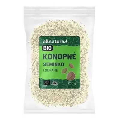 Allnature Konopné semínko loupané BIO RAW 250 g