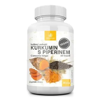 Allnature Kurkumin s piperinem bylinný extrakt 60 kapslí