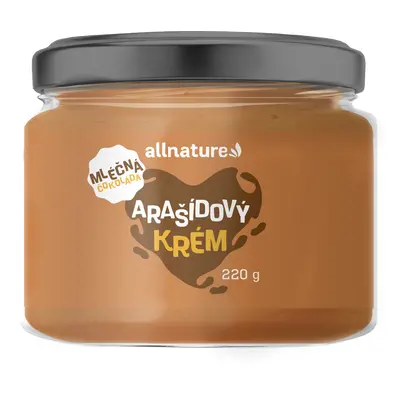 Allnature Arašídový krém s mléčnou čokoládou 220 g