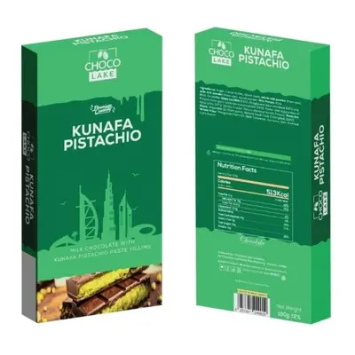 Choco Lake Dubajská mléčná čokoláda s náplní kunafa pistáciová pasta 190 g