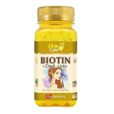 VitaHarmony Biotin 300 µg + selen + zinek 190 tablet