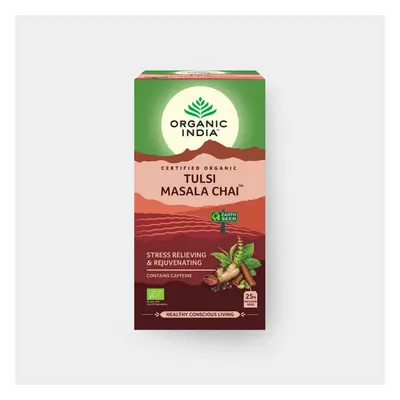 Organic India Čaj Tulsi Chai Masala porcovaný 25 ks 43,5 g