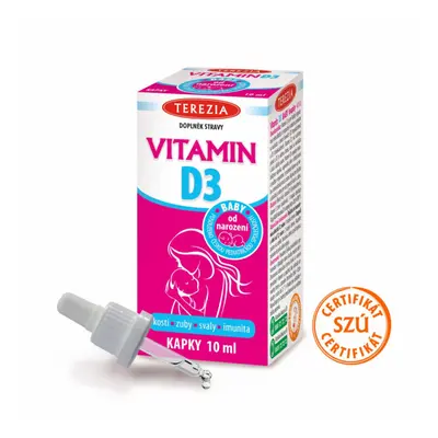 Terezia Vitamin D3 Baby od 1.měsíce 400 IU 10 ml