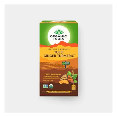 Organic India Tulsi Kurkuma zázvor BIO 25 sáčků