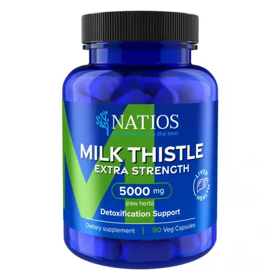 NATIOS Milk Thistle Extract Ostropestřec 5000 mg Extra Strength 90 veganských kapslí