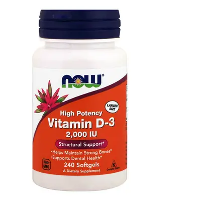 Now Vitamin D3 2000 IU x 240 softgel kapslí