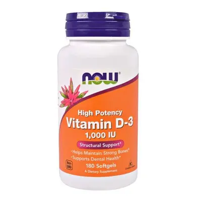 Now Foods Now Vitamin D3 1000 IU 180 softgel kapslí