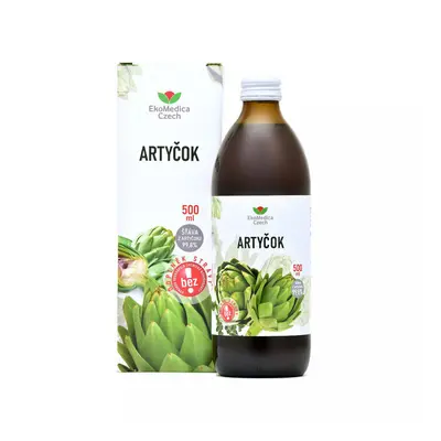 EkoMedica Czech Artyčok 99,8 % šťáva z artyčoku 500 ml