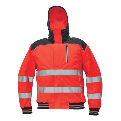 KNOXFIELD HI-VIS WINTER pilot zimní reflexní bunda červená