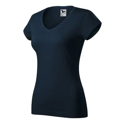 Dámské tričko Malfini Fit V-neck námořní modrá