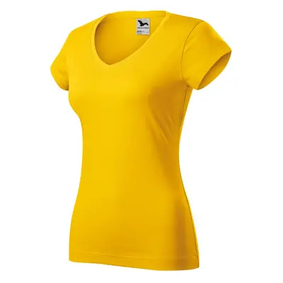 Dámské tričko Malfini Fit V-neck žlutá