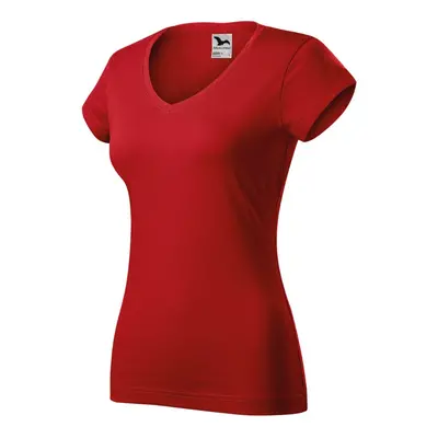 Dámské tričko Malfini Fit V-neck červená