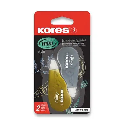 Korekční strojek Kores Mini Roller Metallic 5 mm x 5 m, 2 ks