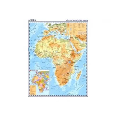 Afrika - fyzická mapa, fm A3