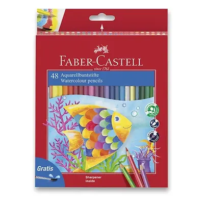 Akvarelové pastelky Faber-Castell 48 barev + štětec