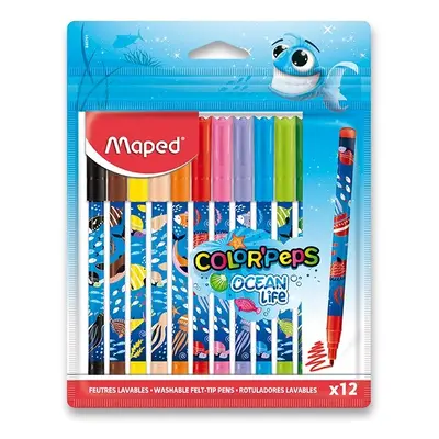 Dětské fixy Maped Color'Peps Ocean Life Decorated 12 barev