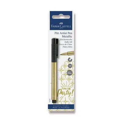 Popisovač Faber-Castell Pitt Artist Pen Metallic blistr, zlatý