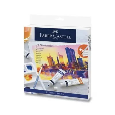 Akvarelové barvy Faber-Castell 24 barev, tuba 9 ml