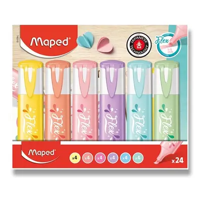 Zvýrazňovač Maped Fluo Peps Pastel sada 24 ks