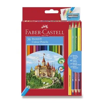 Pastelky Faber Castell šestihranné 36ks + 3ks bicolour