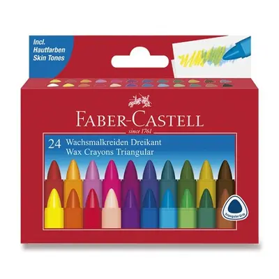 Voskovky Faber Castell trojhranné pap.krabička 24ks