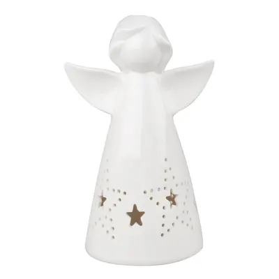 Anděl porcelánový s hvězdou 16 cm