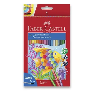 Akvarelové pastelky Faber-Castell 36 barev + štětec