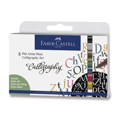 Popisovač Faber Castell Pitt Artist Pen Caligraphy 8 ks