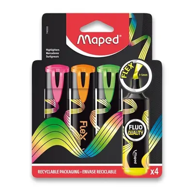 Zvýrazňovač Maped Fluo Peps Flex sada 4 barev