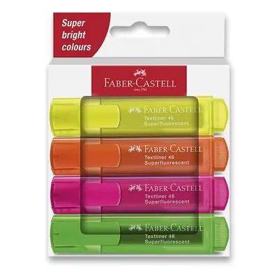 Zvýrazňovač Faber-Castell Textliner 46 Neon sada 4 ks