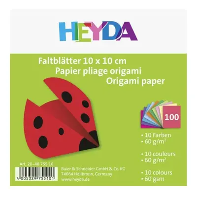 HEYDA Papíry na origami 10 x 10 cm ( 100 ks )