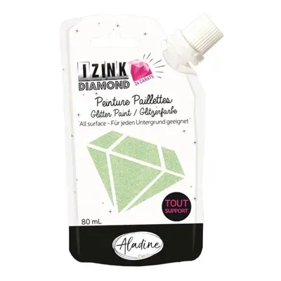 Diamantová barva Aladine Izink Diamond 24 Carats 80 ml - pastelová zelená