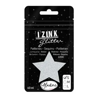 Třpytky Aladine Izink glitter 60 ml vel. S - argente stříbrná