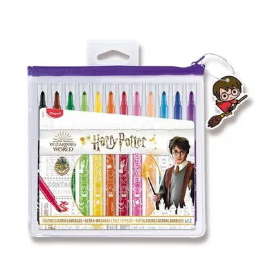 Dětské fixy Maped Color'Peps Harry Potter 12 barev, pouzdro na zip