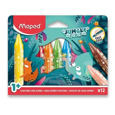 Voskovky Maped Jungle Fever Jumbo 12 barev