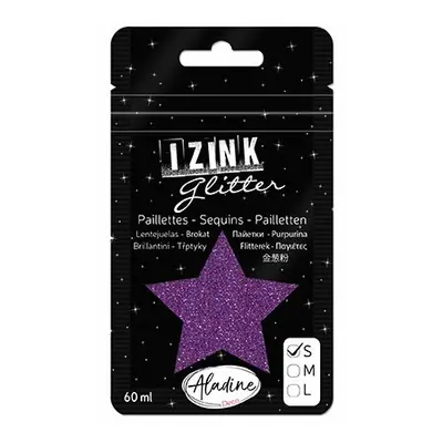 Třpytky Aladine Izink Glitter 60 ml vel. S - violet fonce tmavě fialová