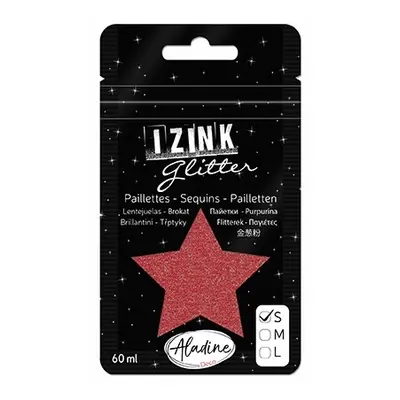 Izink Glitter, třpytky tmavě červená, 60 ml - velikost S