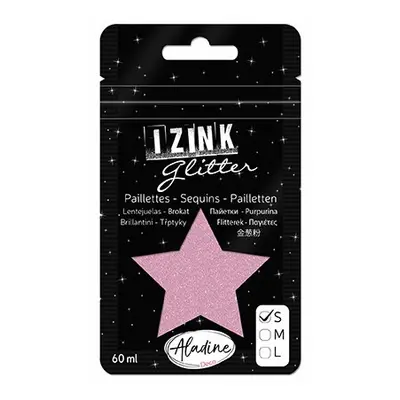 Třpytky Aladine Izink glitter 60 ml vel. S - rose pastel pastelková růžová