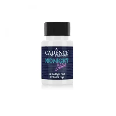 Svítící UV barva na textil Cadence Midnight Shine, 50 ml - blue, modrá