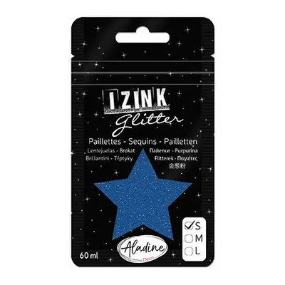 Třpytky Aladine Izink glitter 60 ml vel. S - blue marine tm. modrá