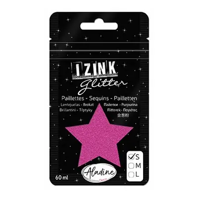 Třpytky Aladine Izink glitter 60 ml vel. S - fuchsia tmavě růžová