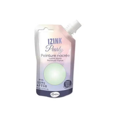 Perleťová barva Aladine Izink Pearly 80 ml - peppermint cream pastelová zelená