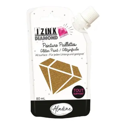 Diamantová barva Aladine Izink Diamond 24 Carats 80 ml - zlatá