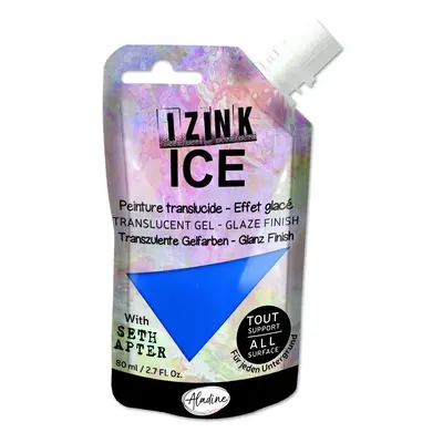 Poloprůhledná barva Izink Ice 80 ml - azurová modrá