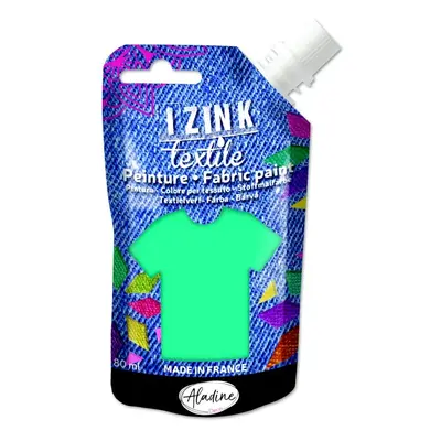 Textilní barva Aladine Izink Textile 80 ml - vert d´eau světle tyrkysová