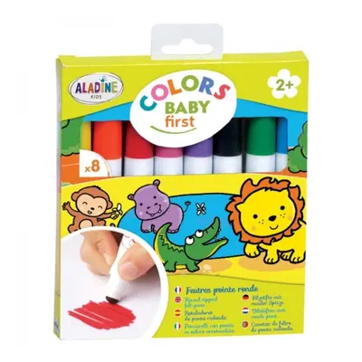 Fixy s kulatým hrotem Aladine Colors Baby First 8 ks