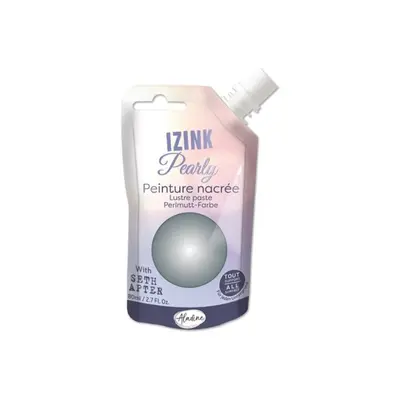 Perleťová barva Aladine Izink Pearly 80 ml - pewter stříbrná