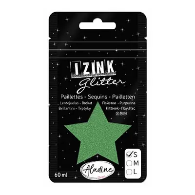 Třpytky Aladine Izink glitter 60 ml vel. S - vert fonce zelená