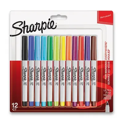 Permanentní popisovač Sharpie Ultra Fine sada 12 barev